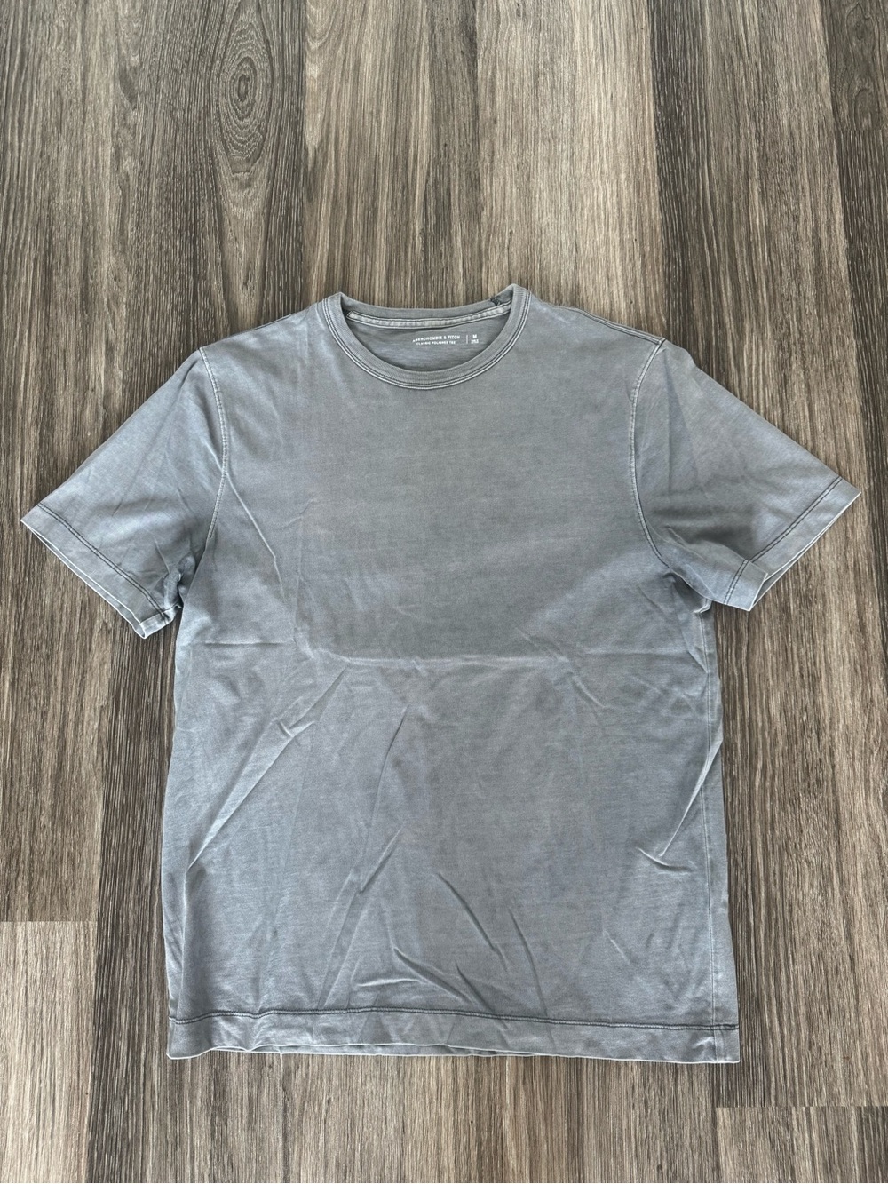 Abercrombie & Fitch Washed Gray Short Sleeve Crew Tee